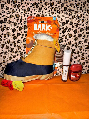 Fall Bundle- Barkbox Boot Dog Toy, BBW Pumpkin Apple Sanitizer, Aminnah lip glos